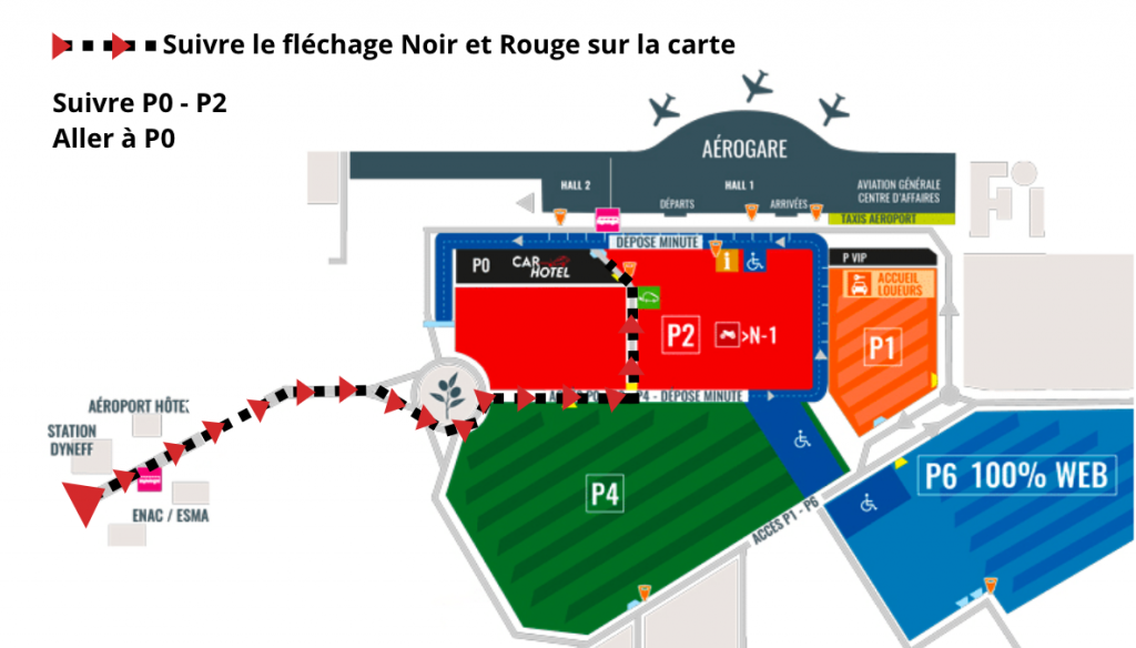 Plan accès aéroport Montpellier